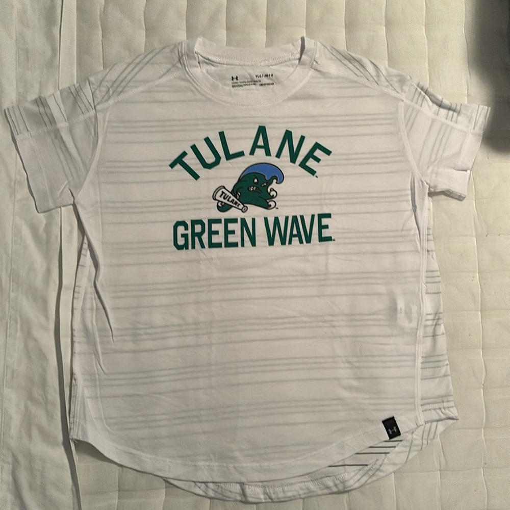 Tulane Under Armour t-shirt sz YL NWOT